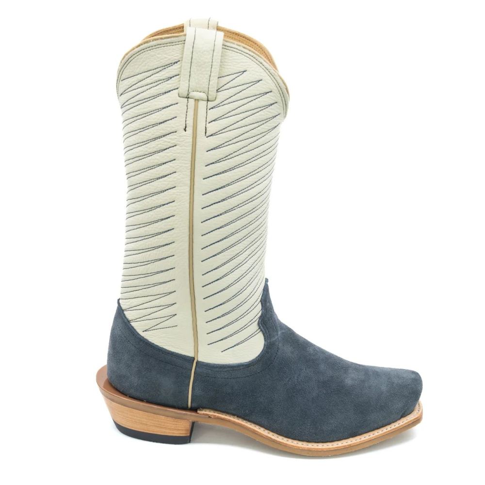 Fenoglio | Women's Navy Roughout w/ Cream Style No. 29621343