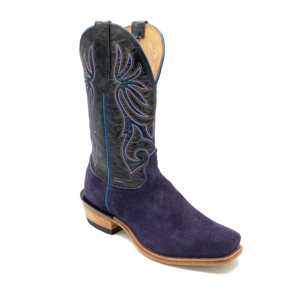 Fenoglio | Women's Grape Moto Roughout w/ Black Style No. 00101650 - Click Image to Close