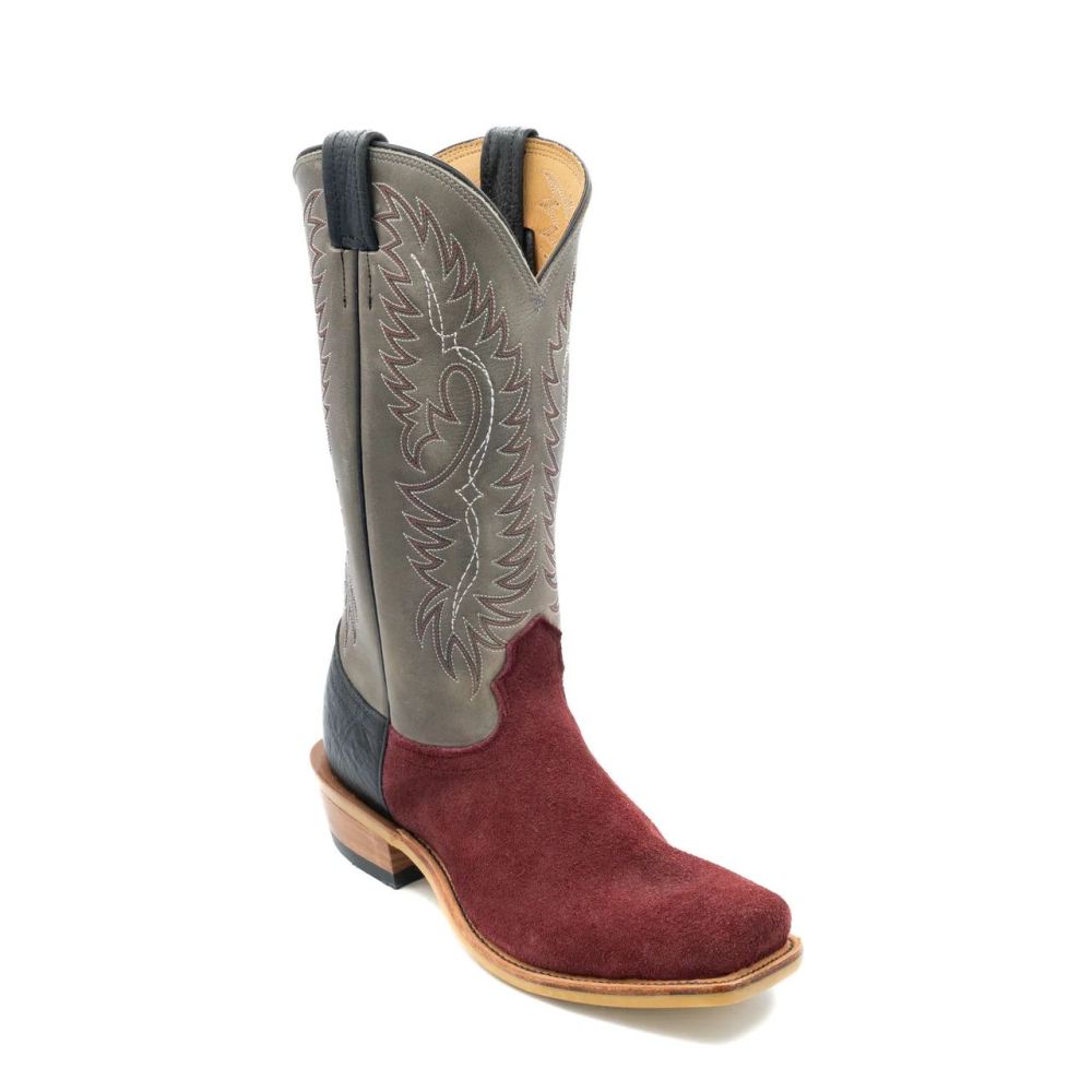 Fenoglio | Men's Burgundy Roughout w/ Blue Eagle Style No. 15541313 - Click Image to Close